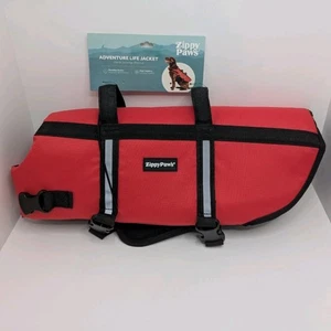 ZippyPaws Giubbotto di salvataggio per cani extra large rosso gilet galleggiante riflettente nuoto sicurezza animali domestici - Foto 1 di 14