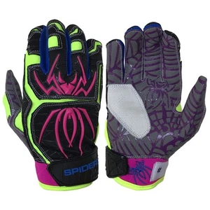 Spiderz Hybrid Custom Baseball/Softball Batting Gloves - Whackd - Medium - Picture 1 of 3