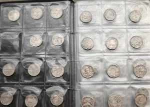 Antique Rare Old Iron plating silver Collection 120 piece small coins - Picture 1 of 7