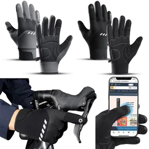 Guantes de Invierno Térmicos Pantalla Táctil Dedos Completos Antideslizantes Correr Ciclismo Guantes - Imagen 1 de 13