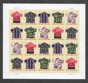 US Scott #4596a MNH Pane of 20 Aloha Shirts 32c Self Adhesive SCV $40 - Picture 1 of 2