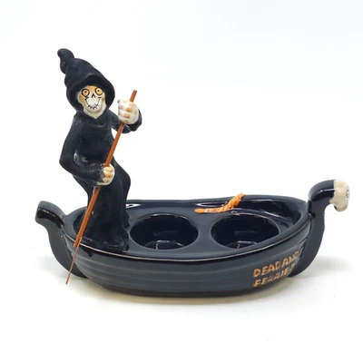 Yankee Candle Boney Bunch Grim Reaper In Boat Tealight Holder - Image 1 of 4