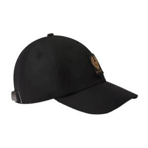 Belstaff Phoenix Patch Wax Cotton Casual Cap Hat - Black - Picture 1 of 2