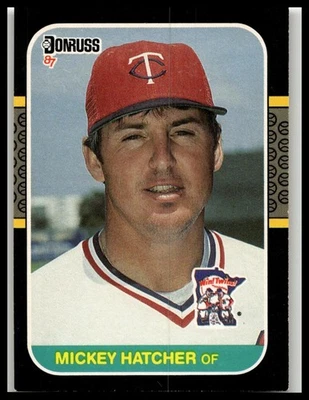 1987 Donruss #491 Mickey Hatcher Minnesota Twins - Image 1 of 2