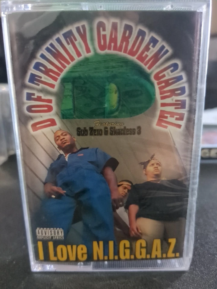 D of Trinity Garden Cartel - I Love N.I.G.G.A.Z Texas Rap Cassette *SEALED *1997 Foto 1 de 3