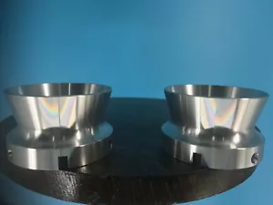 Burlington Recording Aluminum Silver Trumpet ONLY for 1/4"NAB Hub Adapters(PAIR) - Picture 1 of 4