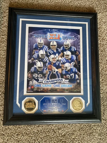 Highland Mint Colts Super Bowl Manning 24kt Gold Overlay Medallions Ships Free Cover