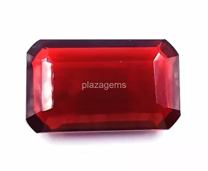 Lab Grown Certified 162 Ct Transparent Red Topaz Emerald Cut Loose Gemstone 4AUO - Picture 1 of 8