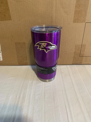 Baltimore Ravens NFL 30oz Purple Tumbler Cup Mug Boelter Brands New Cover