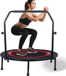 40’’ Mini Trampoline for Adults 400LBS Weight Capacity with Safety Pad Exercise - Picture 1 of 12