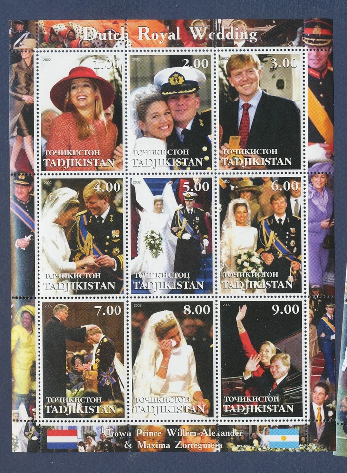 TADJIKISTÁN, TAJIKISTÁN - MNH S/S - Boda Real Holandesa - Príncipe Guillermo --a Foto 1 de 1