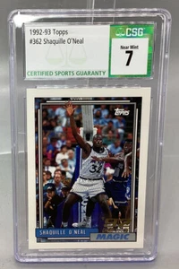 1992-93 Topps Shaquille O'Neal #362 RC - CSG 7 Near Mint - Picture 1 of 4