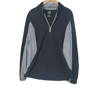 Adidas Women's Activewear quarter zip Up Jacket pullover Black Color Size L. - Picture 1 of 9