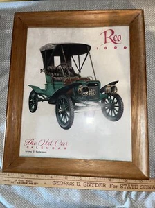 Reo 1906 Framed Print JEROME BIEDERMAN THE OLD CAR CALENDAR Motor Compan Vintage - Picture 1 of 4