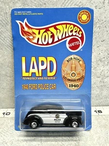 BOB HOPE LAPD HOT WHEELS 1940 Ford Police Car SPECIAL EDITION 50415 Rare Find - Picture 1 of 8