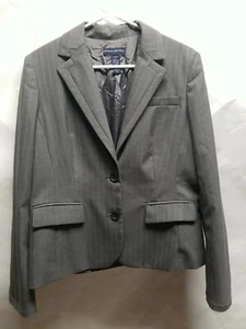 Womens Banana Republic Suit Jacket Gray  Two Button, Size 12 - Picture 1 of 4