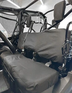 Juego de fundas de asiento 1680D UTV negras para Honda Pioneer 1000/ 1000-5/ 1000-6 2016-2025 - Imagen 1 de 15