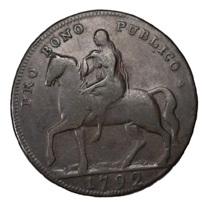 England 1792 Warwickshire Coventry Lady Godiva Halfpenny Conder Token D&H-232 - Picture 1 of 2