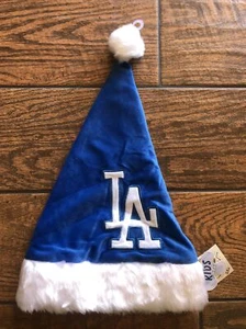 LA Dodgers Santa Hat Kids Cap Christmas Costume Accessory MLB LICENSED - Picture 1 of 4