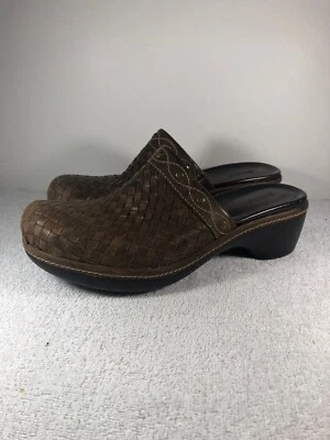 Zuecos Ecco para mujer marrón tejido canasta zapatos talla EU 39 US 7-7.5 Foto 1 de 4