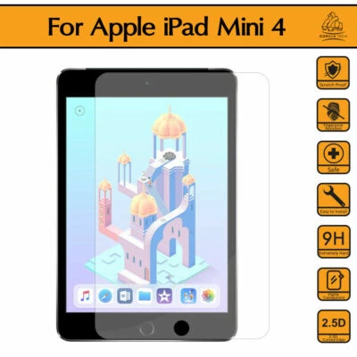Tempered Glass Screen Protector Shield Guard bubble free iPad Mini 4 - Image 1 of 4