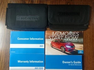 2021 HONDA CIVIC LX SEDAN OWNERS BOOKLET SET + CASES (2) - Picture 1 of 6