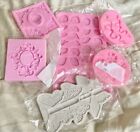 Lot Of 6 Monster Eyes Lace Flowers Butterflies Fondant Molds Silicone Bows