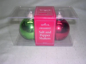 Hallmark Christmas Ornament Salt & Pepper Set, New in Original Pack, Red & Green - Picture 1 of 2