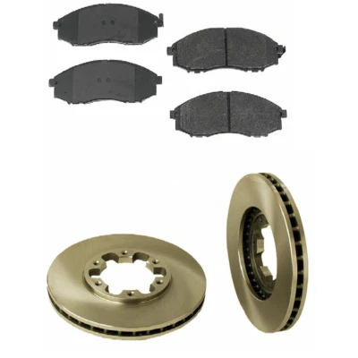 x2 Juego de Rotor de Disco de Frenos DELANTEROS CÉNTRICOS + Juego de Pastillas de Freno para Nissan Frontier Xterra Foto 1 de 3