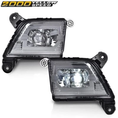 Fit For 2019-2021 Chevrolet Silverado 1500 Chrome Fog Lights Lamp LED DRL 1Pair Foto 1 de 4