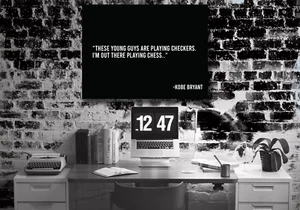 These young guys are playing checkers Canvas print Motivation Quote Kobe Bryant - Picture 1 of 1