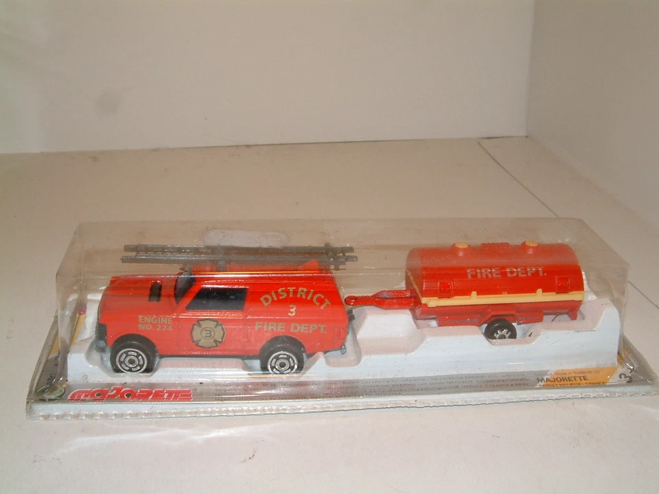 MAJORETTE RANGE ROVER AND BOWSER, FIRE DEPT. MINT UNOPENED - Image 1 of 1