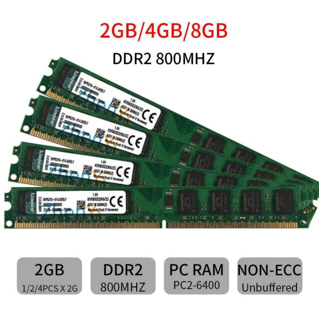 Komputerbay 8Go (2 x 4Go) DDR2 DIMM (240 broches) 800MHz PC2 6400 PC2 6300  8Go - CL 5 - Cdiscount Informatique