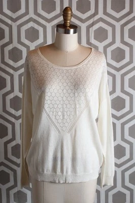 Nuevo con etiquetas Suéter Band of Outsiders Seda Cachemira Marfil 3 Foto 1 de 4