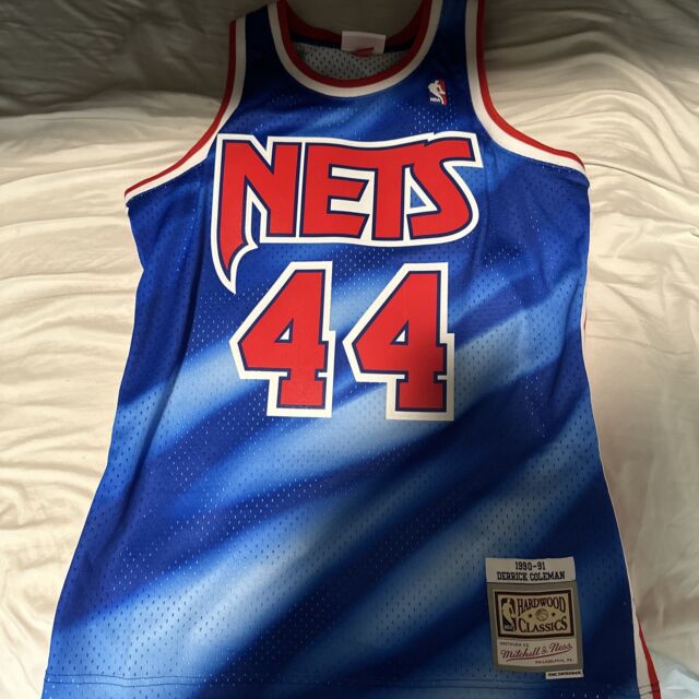 Men's Mitchell & Ness Derrick Coleman Blue New Jersey Nets 1993/94