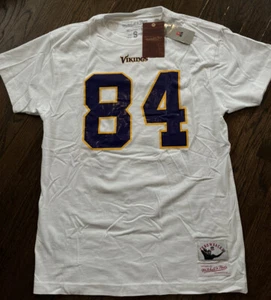 NWT Randy Moss 1999 Mitchell & Ness Vikings Jersey T-Shirt White Mens Size S $45 - Picture 1 of 10