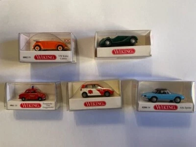 5 MODELLINI AUTO 1:87 MARCA WIKING  (VEDI DESCRIZIONE) - Immagine 1 di 4