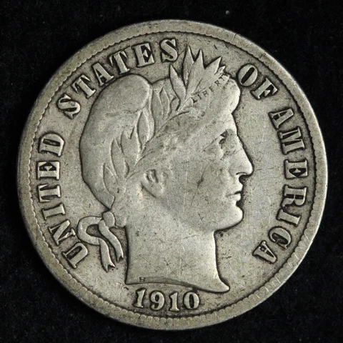 1910-D Barber Silver Dime CHOICE XF E316 KB Cover