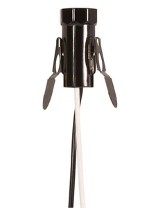 SATCO 80/1093 Lamp part: snap-in candelabra socket w/24" wire  TR-209 - Picture 1 of 2