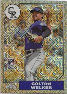 2022 Topps Update Silver Pack 1987 Chrome T87CU-73 Colton Welker Rockies RC - Foto 1 di 1
