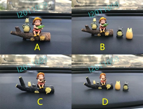 Cute Totoro Car Ornament Interior Dashboard Toy Anime Decoration Mini Figures Cover