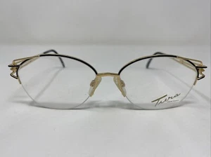 Tura Japan Mod. 609 EBO 57-16-140 Gold/Ebenholz Halbrand Brille Brillengestell KV39 - Bild 1 von 8