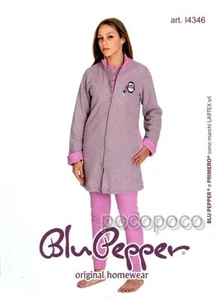 Long Sleeve Robe Girl Punto Milano Blue Pepper Art. I4346 - Picture 1 of 1
