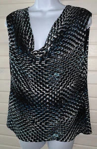 Classiques Entier Sz MEDIUM Viscose Stretch Draped Sleeveless Blouse Shirt EUC - Picture 1 of 7