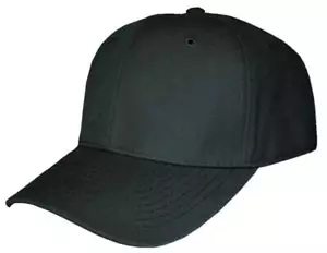 Sombrero gorra curva ajustado en blanco, 7 5/8, negro - Imagen 1 de 1