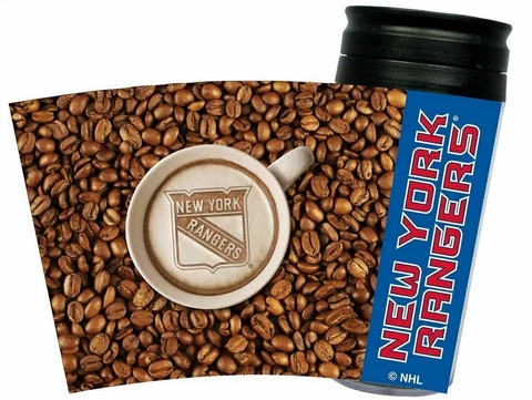 NEW! NEW YORK RANGERS LATTEAM COFFEE ART 16oz TRAVEL TUMBLER LICENSED Cover