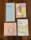 American Greetings Baby Shower Boy Girl Greeting Card Lot Of 4 Cards Vintage
