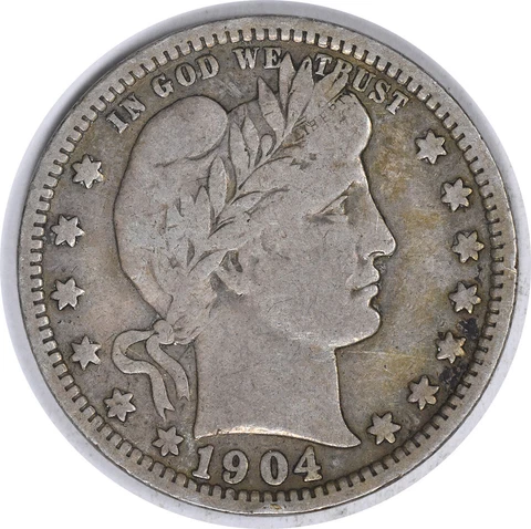 1904-O Barber Silver Quarter F Uncertified #307 Cover