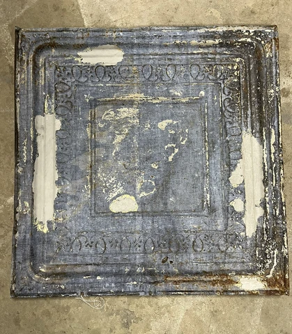 ANTIQUE METAL TIN CEILING TILE 24” X 24" SALVAGED VINTAGE Cover