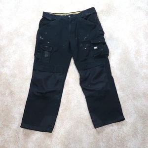 Caterpillar Cargo Pants Mens 40x32 Black Work Tool Holder CAT WorkWear - Picture 1 of 15